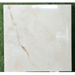 Gạch lát nền Ấn Độ 80x80 đá bóng kiếng màu kem nhạt