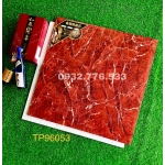 Gạch 80x80 màu đỏ bóng kiếng sọc trắng TP96053