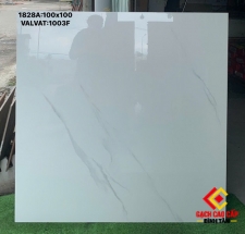 Gạch 100x100 Trắng Xám Vân Mây Bóng Kiếng