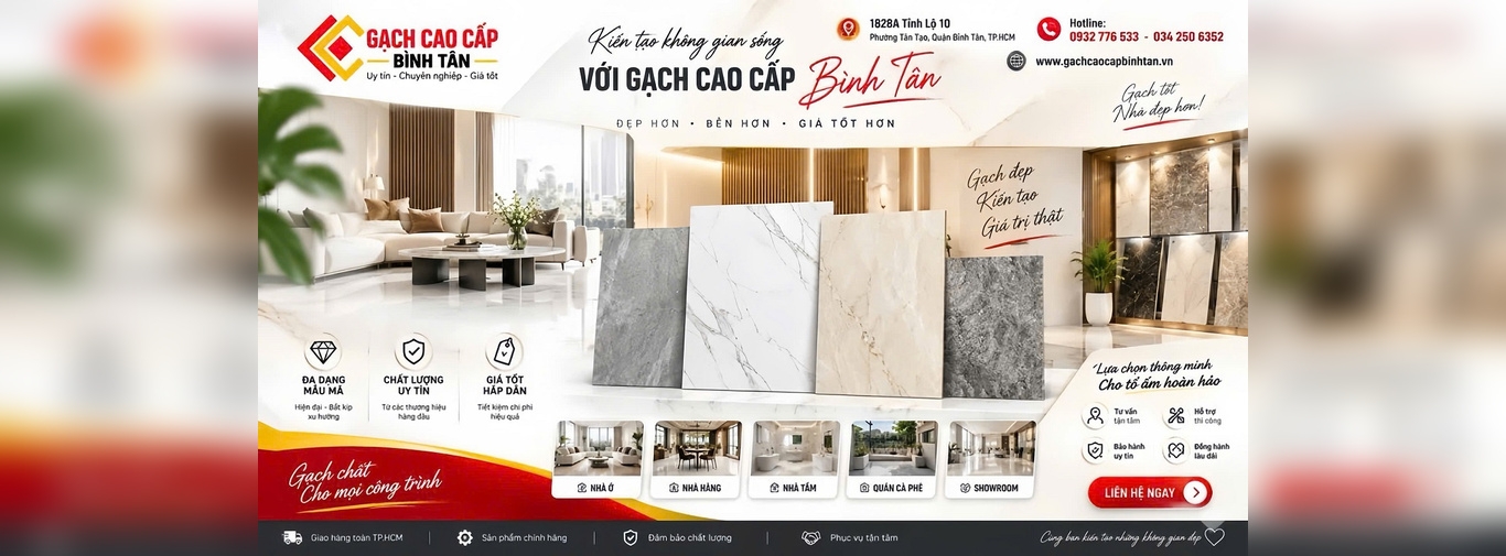 Kiến tạo không gian sống với gạch cao cấp