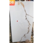 Gạch bóng kiếng nhập khẩu cao cấp 60x120 đá marble trắng vân nâu