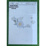 Gạch 40x80 ốp tường họa tiết bông hoa màu trắng mã 40801