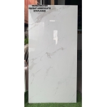 Gạch khổ lớn trang trí 60x120 màu trắng vân khói nhẹ ốp lát tường nhà