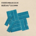 Gạch trang trí chính hãng 60x200 men rạn nứt màu xanh dương 