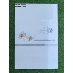 Gạch ốp tường 30x60 vân trắng trơn họa tiết bông hoa đơn giản