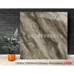Gạch 100x100 màu nâu tây ốp lát mặt tiền 1055