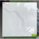 Gạch 60x60 đá bóng kiếng màu trắng vân khói tại Tiền Giang