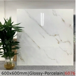 Gạch bóng kiếng 60x60 màu trắng sọc 6076 