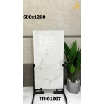 Gạch khổ lớn 60x120 màu trắng vân mây men bóng nhập khẩu Ấn Độ cao cấp