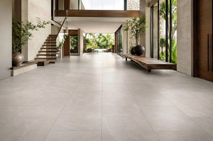 Gạch cao cấp khổ lớn lát sảnh rộng rãi