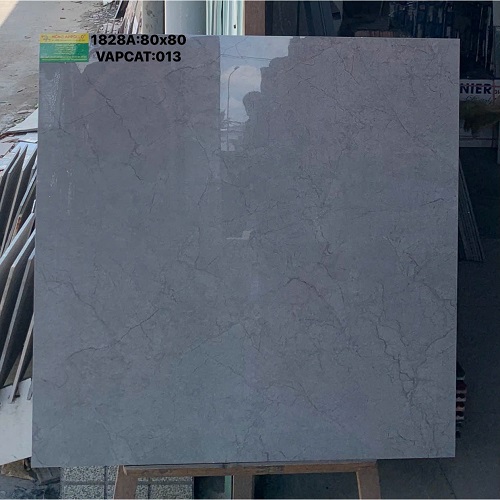 GẠCH LÁT NỀN 80X80 GHI VÂN ĐÁ SẮC NÉT BÓNG KIẾNG