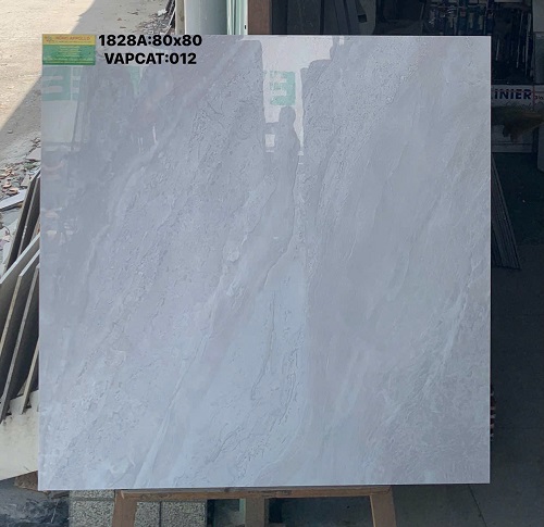 GẠCH LÁT NỀN 80X80 GHI VÂN ĐÁ TINH TẾ BÓNG KIẾNG