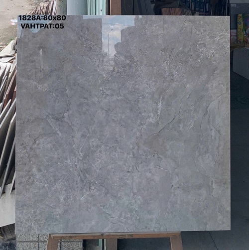 GẠCH VIGLACERA 80X80 XÁM ĐẬM VÂN ĐÁ MARBLE BÓNG KIẾNG