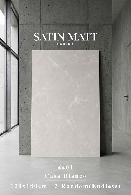 GẠCH 120X180 CASA BIANCO TRẮNG KEM VÂN ĐÁ TRẮNG SATIN MATT ẤN ĐỘ
