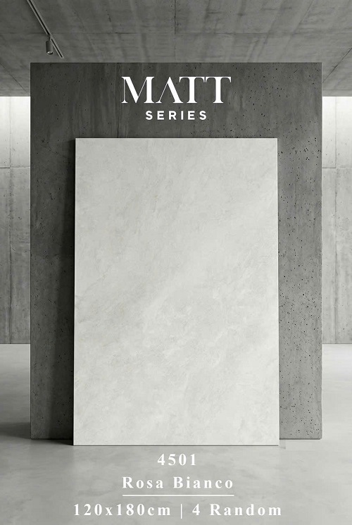 GẠCH 120X180 ROSA BIANCO TRẮNG XÁM VÂN ĐÁ LOANG NHẸ BỀ MẶT MỜ ẤN ĐỘ