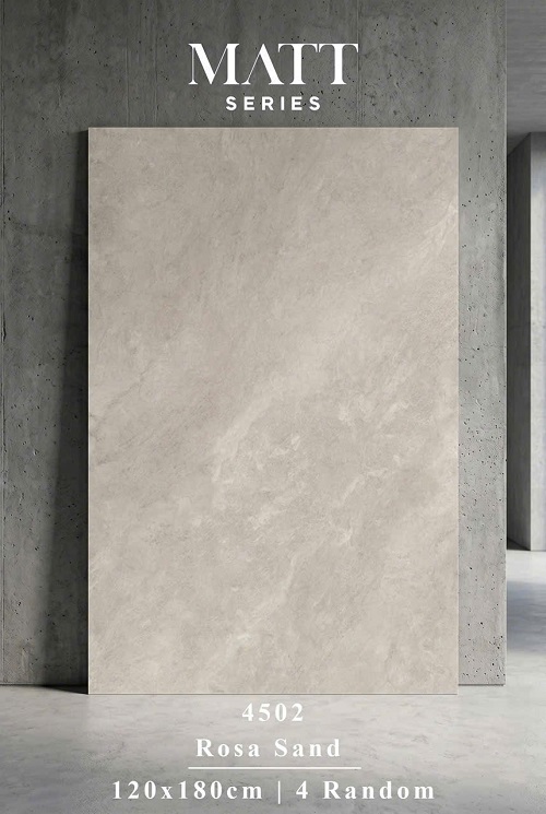 GẠCH 120X180 ROSA SAND BE XÁM VÂN CÁT LOANG BỀ MẶT MỜ ẤN ĐỘ