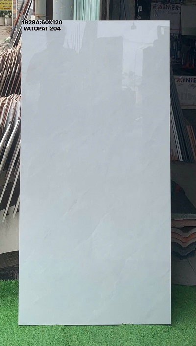 Gạch 60x120 CMC Trắng Ngọc Vân Đá Nhẹ Bóng Kiếng