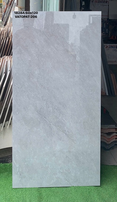 Gạch 60x120 CMC Xám Tro Hiệu Ứng Đá Bóng Kiếng