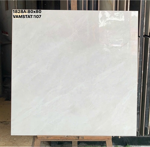 Gạch 80x80 Trắng Ngà Vân Đá Bóng Kiếng Trung Quốc