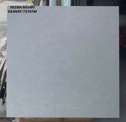GẠCH 80X80 XÁM BẠC VÂN ĐÁ MÂY NHẸ MEN MỜ VIỆT NAM