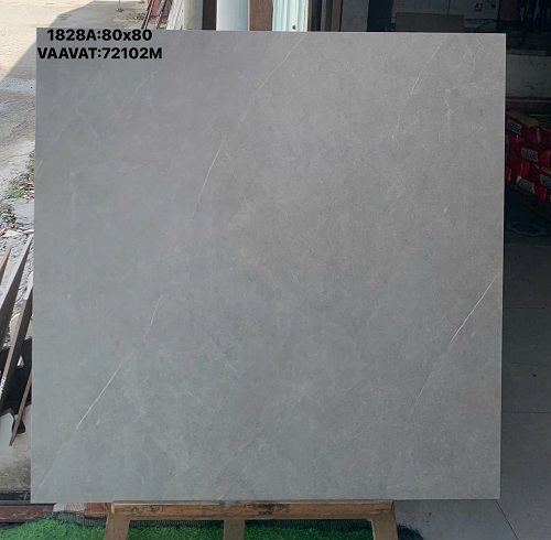 GẠCH 80X80 XÁM GHI VÂN ĐÁ NỨT TRẮNG MEN MỜ VIỆT NAM