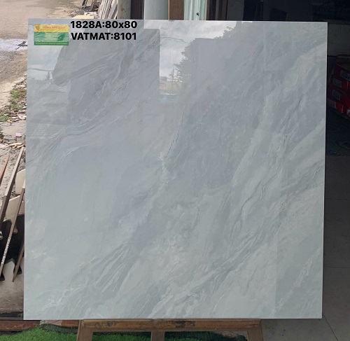 Gạch 80x80 Xám Trắng Vân Đá Bóng Kiếng Việt Nam