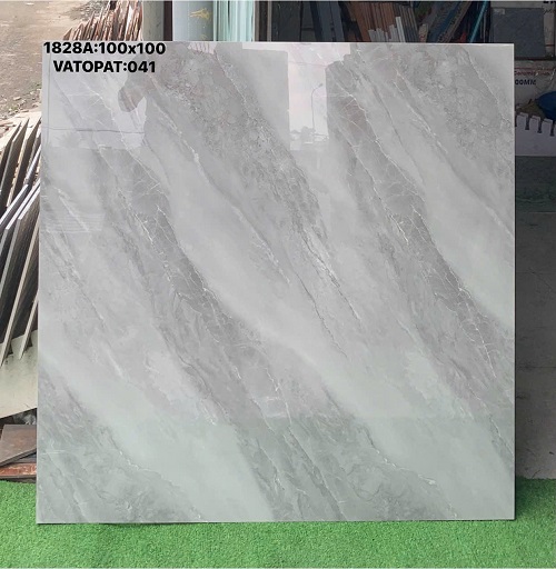 GẠCH LÁT NỀN 100X100 XÁM GHI VÂN ĐÁ CMC