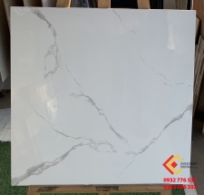 Gạch 60x60 bóng kiếng cao cấp đá marble trắng vân xám