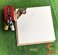 Gạch bóng kiếng 80x80 trắng vân khói xám