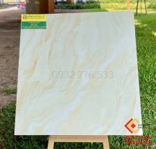 Gạch khổ lớn ốp lát nền 100x100 vân vàng đá bóng kiếng tại Hậu Giang