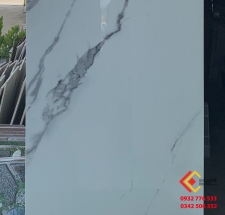 GẠCH KHỔ LỚN 600X1200 MÀU TRẮNG VÂN XÁM ĐÁ BÓNG HÀNG NHẬP KHẨU TẠI ĐỨC HÒA