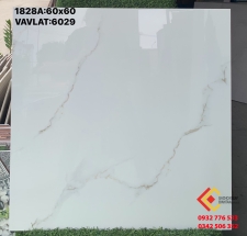 Gạch 60x60 màu trắng vân mây nhẹ trang trí phòng ngủ sang trọng