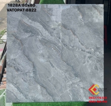 Gạch 80x80 màu xám ghi vân đá siêu bóng