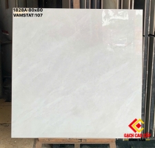 Gạch 80x80 Trắng Ngà Vân Đá Bóng Kiếng Trung Quốc