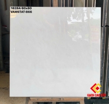 Gạch 80x80 Trắng Xám Vân Mây Bóng Kiếng Trung Quốc