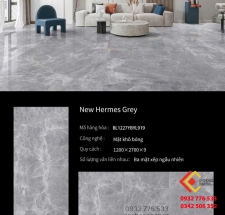 Gạch 1200x2700 New Hermes Grey khổ lớn đá nung kết