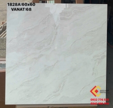 Gạch lát nền 60x60 đá bóng kiếng màu trắng nhạt vân mây