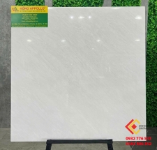 Gạch thạch bàn bóng kiếng 80x80 trắng ngà vân sương mờ