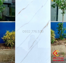 Gạch 60x120 đá bóng kiếng màu trắng khói