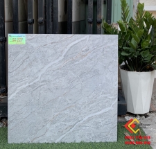 Gạch 60x60 màu xám ốp nền nhà biệt thự villa