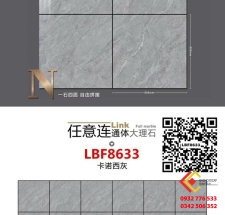 Gạch 80x80 đá bóng kiếng màu xám sáng bóng mã LBF8633