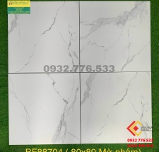 Gạch 80x80 mờ nhám màu trắng vân mây mã BF88704