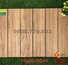 Gạch giả gỗ 15x60 màu nâu mã 9544