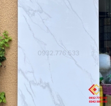 Gạch đẹp giá rẻ 90x180 hàng nhập màu trắng vân mây